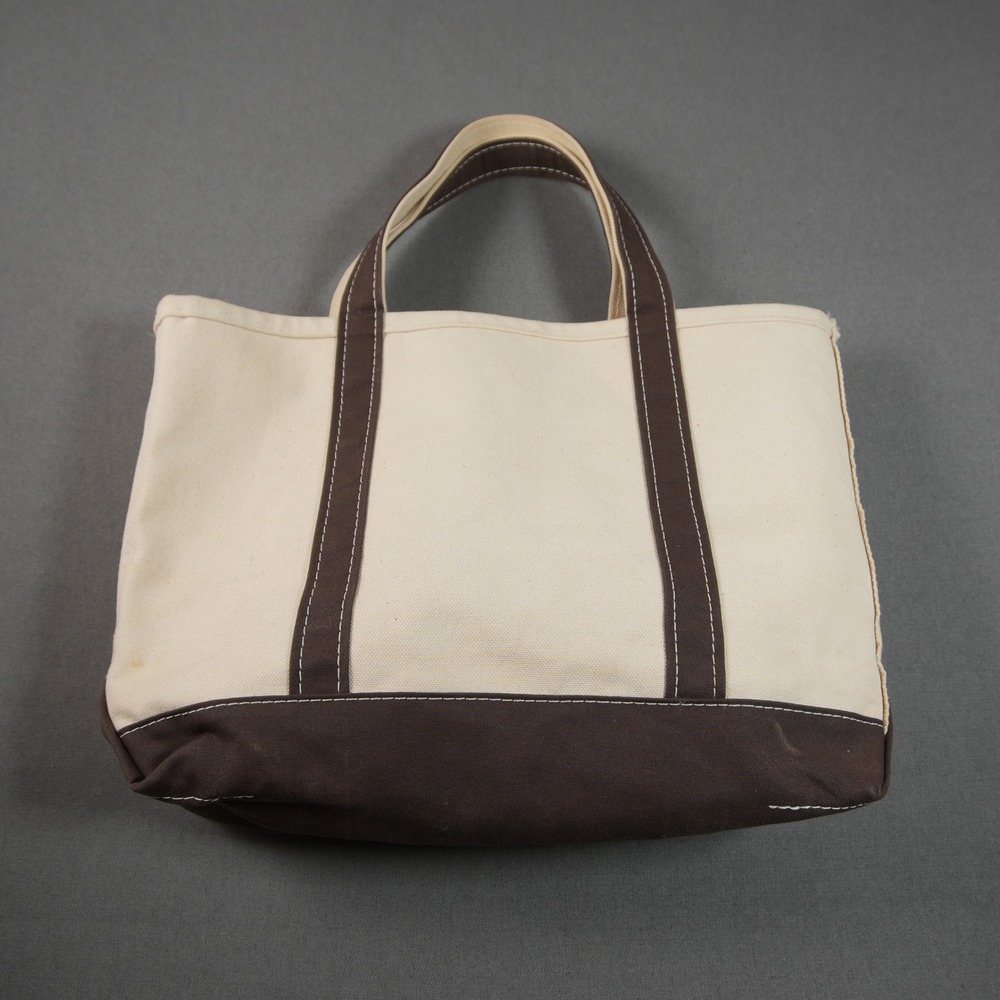 Vintage USA L.L.Bean Boat and Tote Canvas Open Top Women Tote Bag 16x12 Coatal